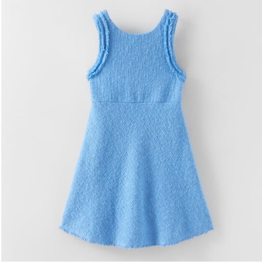 ZARA FRAYED TEXTURED DRESS